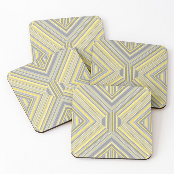 Item preview, Striped geometrics in Ultimate Gray and Illuminating yellow designed and sold by SparkleandSmile.