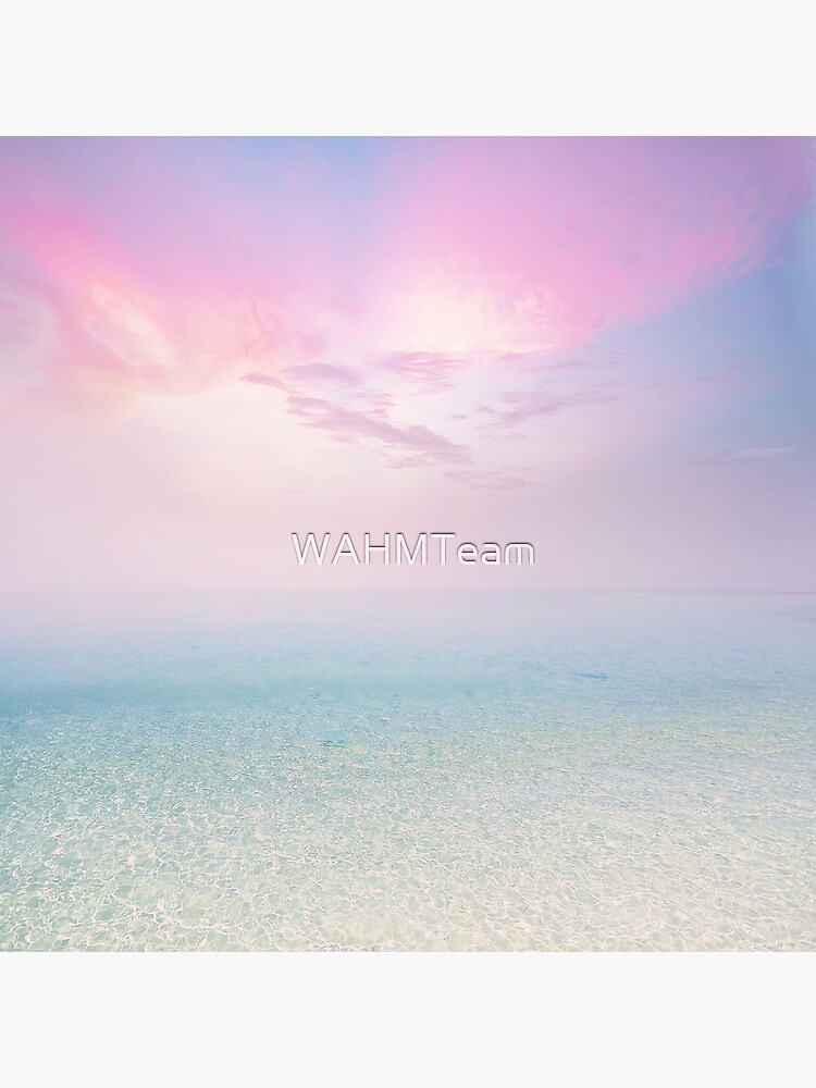 Ocean Beach Pink Colorful Sky by WAHMTeam