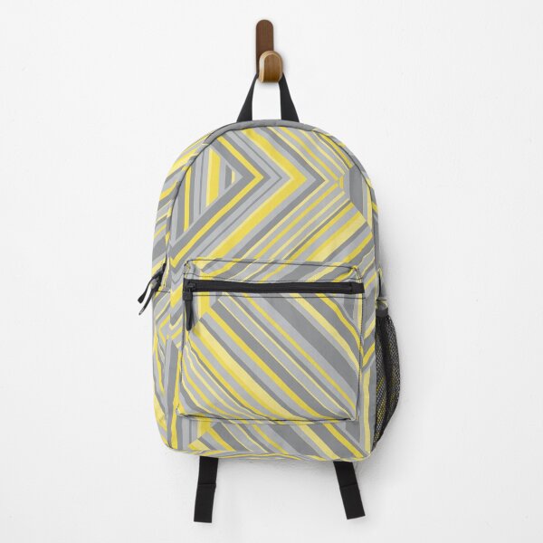 Item preview, Striped geometrics in Ultimate Gray and Illuminating yellow designed and sold by SparkleandSmile.