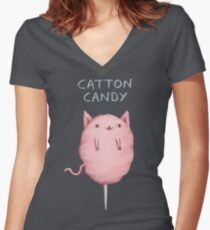 Camiseta entallada de cuello en V Catton Candy