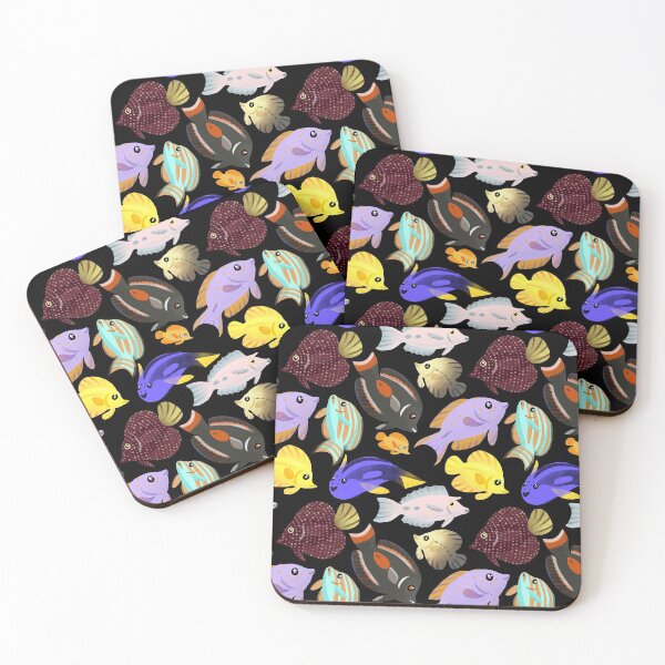 Item preview, Tropical Saltwater Aquarium Tang Fish Pattern designed and sold by narwhalwall.