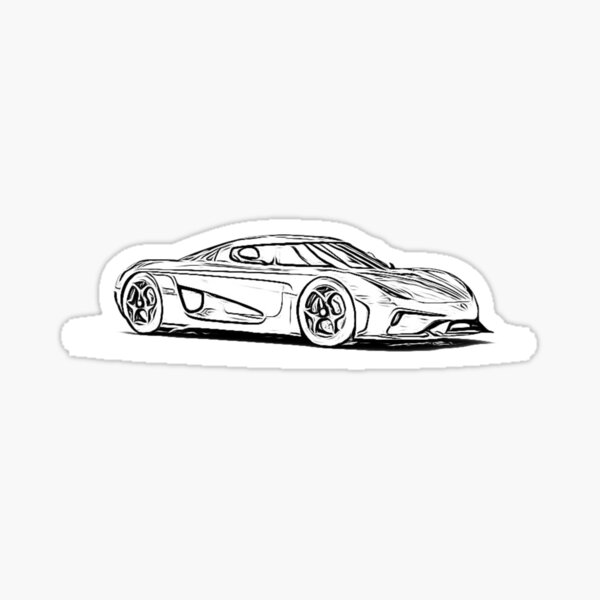 Aperçu de l'œuvre Regera Wireframe créée et vendue par Auto-Prints.