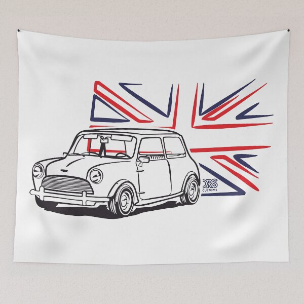 Item preview, Classic Mini Cooper Austin With Great Britain Flag designed and sold by DRScustoms.