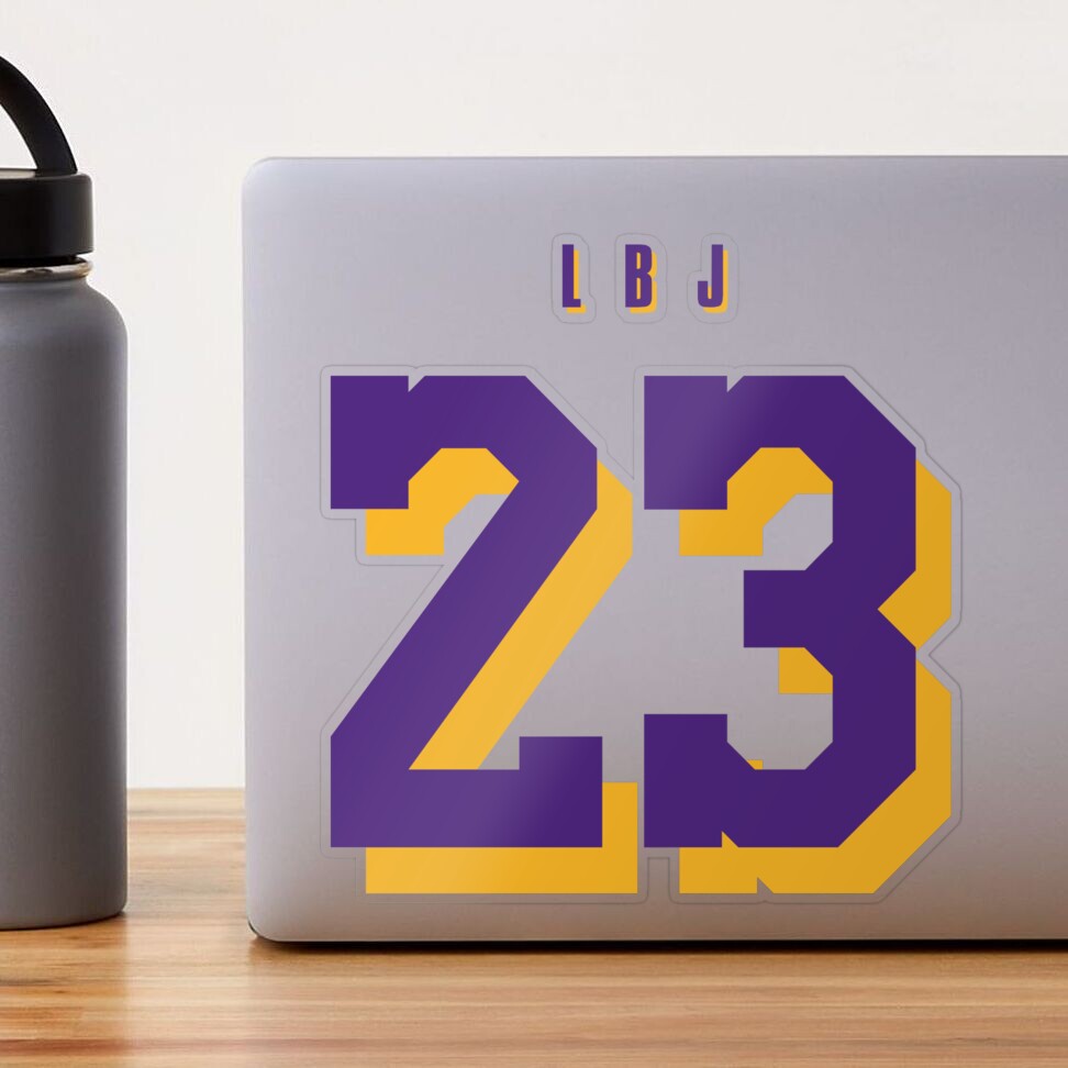 Lebron James Jersey Lakers #23 Sticker for Sale by Lumared