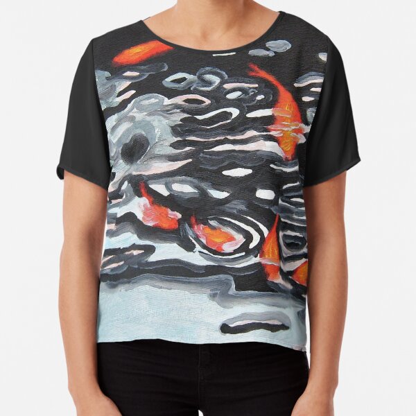 Ten Little Koi Chiffon Top