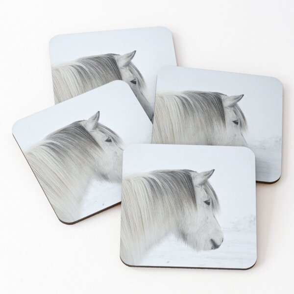 Item preview, Grey horse in the snow designed and sold by elisainiceland.