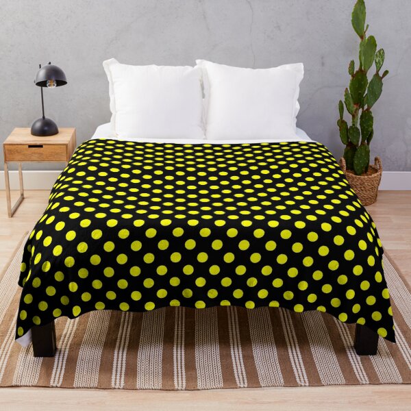 Item preview, Yellow Polka Dots on Black Background designed and sold by Bumblefuzzies.