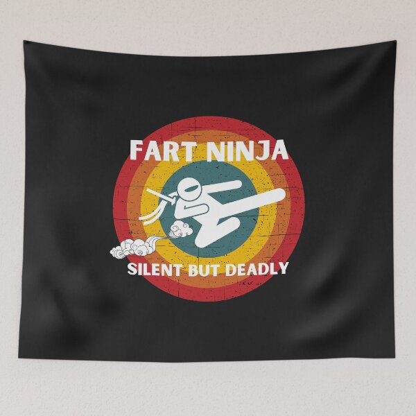 Item preview, Fart Ninja Silent But Deadly Funny Retro designed and sold by Stig Mota.