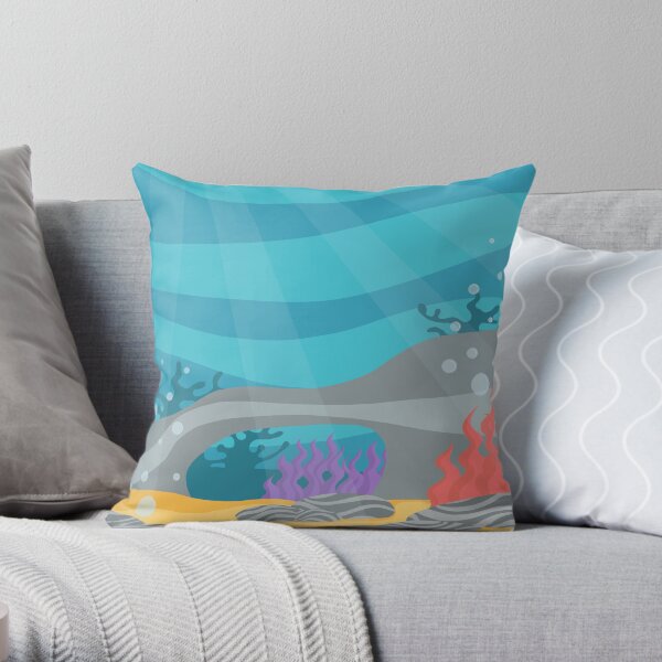 Happy Diver Throw Pillow