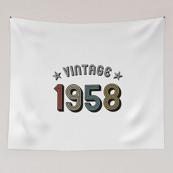 Item preview, 1958 vintage retro vintage year of birth birthday designed and sold by GeogDesigns.