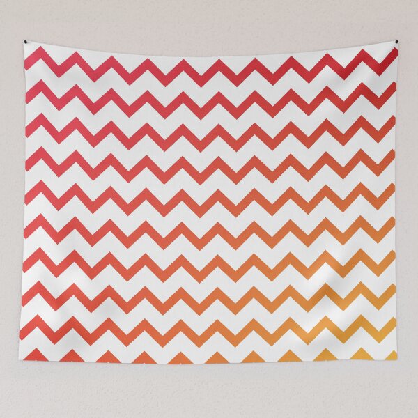 Item preview, Chevron Stripes Warm Red Orange and Yellow Gradient designed and sold by murialbezanson.