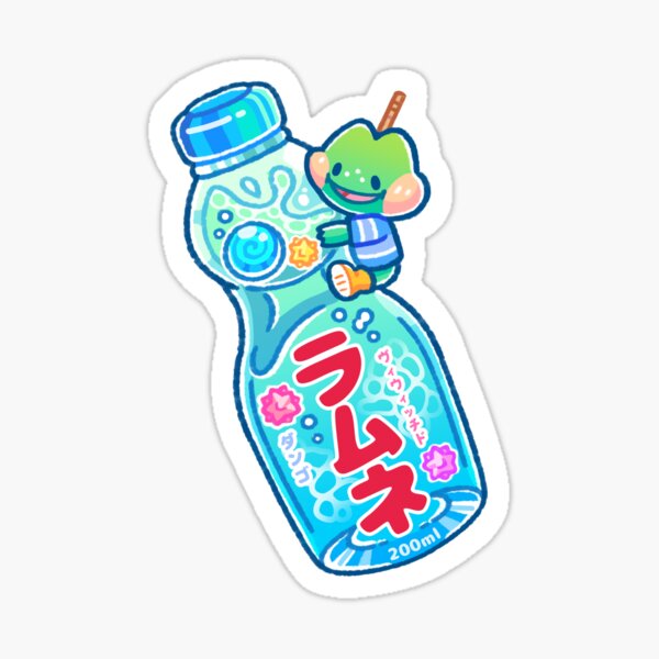 Dango on a Ramune Bottle Sticker