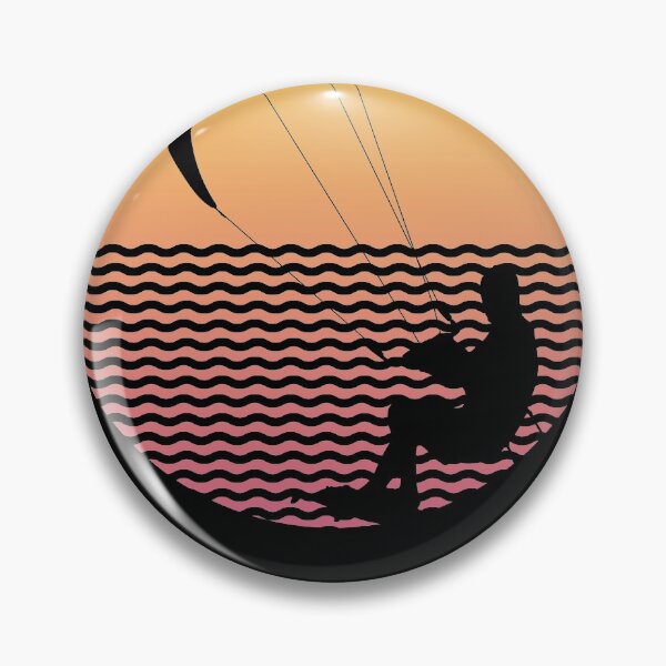 Item preview, Retro kitesurfer in the sunset as a gift idea designed and sold by PlatonisDesign.