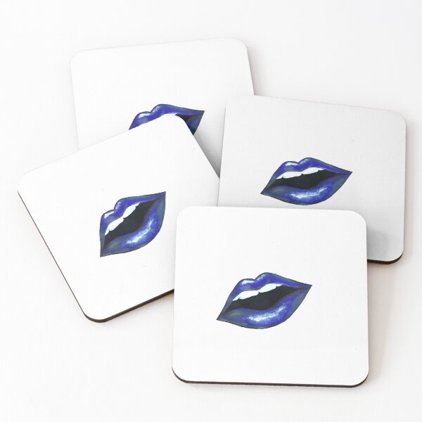 Item preview, Acrylic Paint Lips Blue designed and sold by beccamaffei.