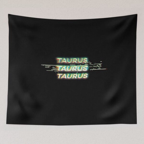 Item preview, Futuristic Taurus Glitch Effect Zodiac Sign Text designed and sold by Cefani Musk.
