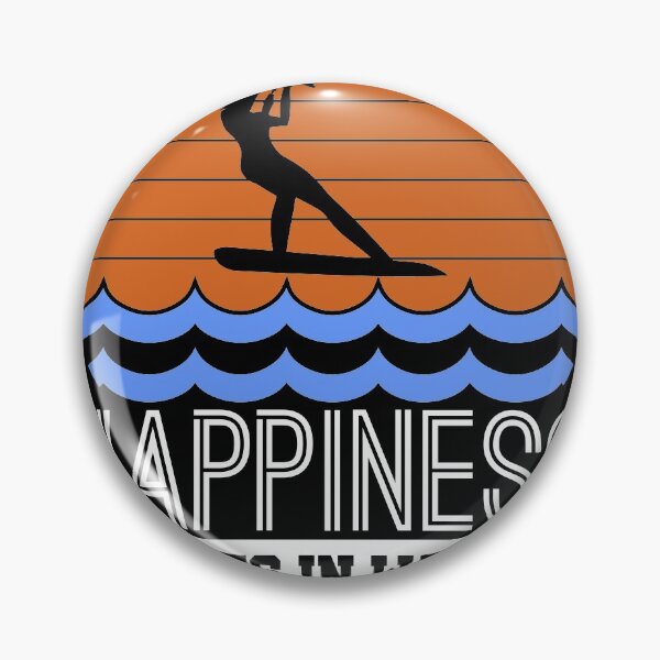 Item preview, Kitesurfer motif Happiness Comes In Waves designed and sold by PlatonisDesign.