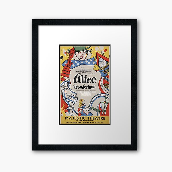 1947 Vintage Alice in Wonderland Broadway Musical Poster | Framed Art Print