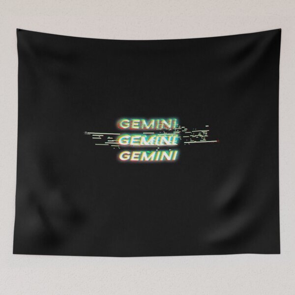 Item preview, Futuristic Gemini Glitch Effect Zodiac Sign Text designed and sold by Cefani Musk.