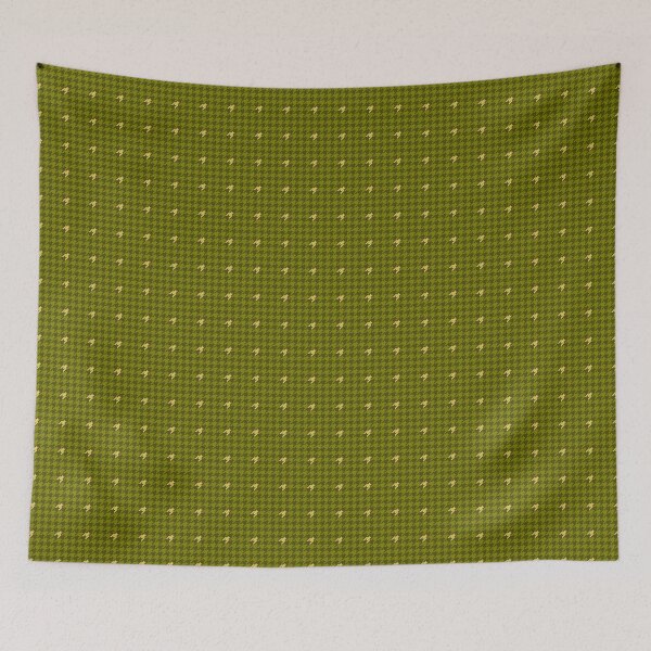Item preview, Olive Houndstooth with Gold Accent designed and sold by Valerie Bennett.
