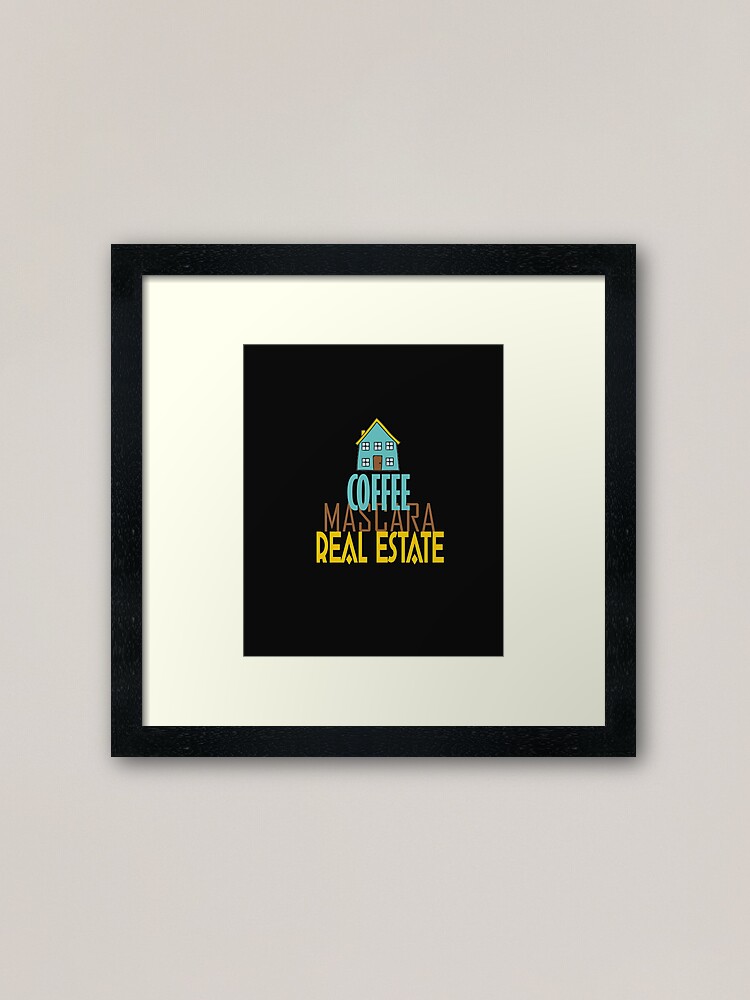 Alternate view of Coffee Mascara Real Estate Framed Art Print