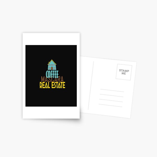 Coffee Mascara Real Estate Postcard