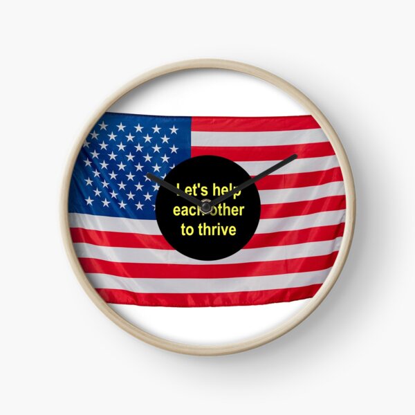 Item preview, Let's help each other to thrive on US flag background designed and sold by Jack Cox.