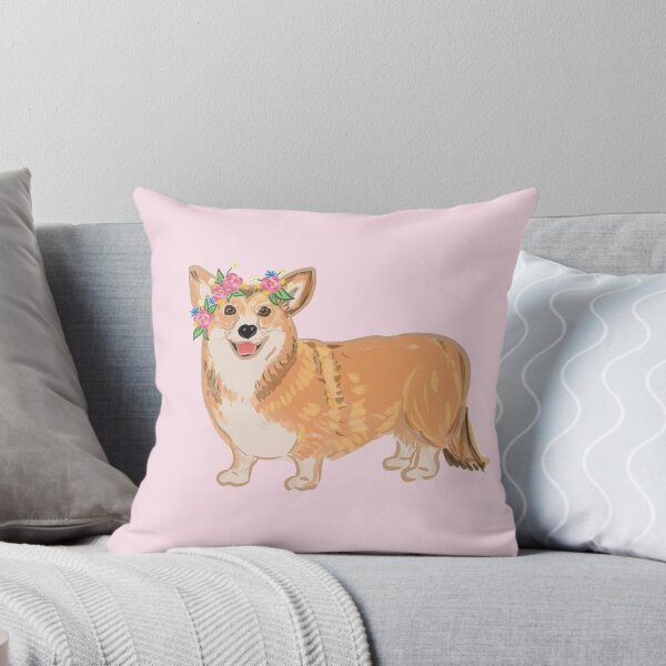 Aperçu de l'œuvre Corgi fleur mignon créée et vendue par Luaillustration.