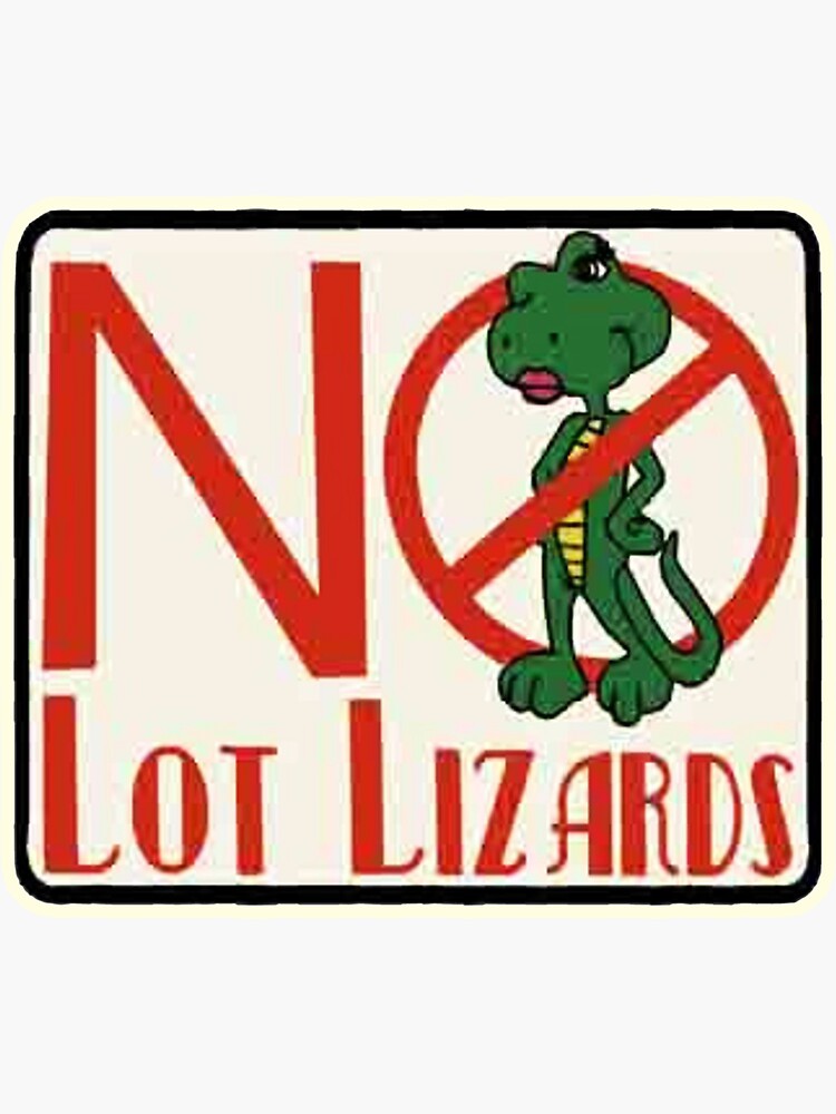 "NO LOT LIZARDS VINTAGE 1970S STICKER AND SHIRT " Sticker by