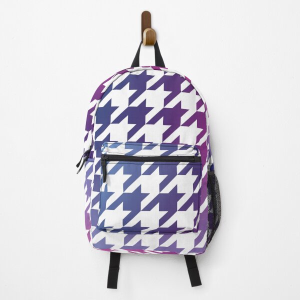 Item preview, Houndstooth Pattern in Cool Blue Purple and Pink Gradient designed and sold by murialbezanson.