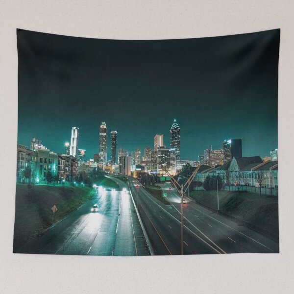 Item preview, Atlanta skyline at night designed and sold by franckreporter.