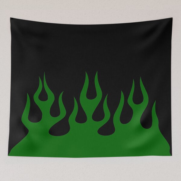 Item preview, Green Flames on Black Background designed and sold by Troy Krieger.