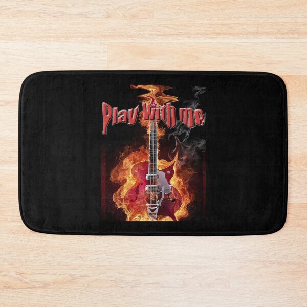 Item preview, A flaming guitar and a "play with me" line with double meaning designed and sold by Nickolas Kyprianos.
