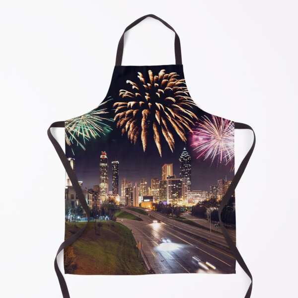 Item preview, atlanta skyline with fireworks designed and sold by franckreporter.