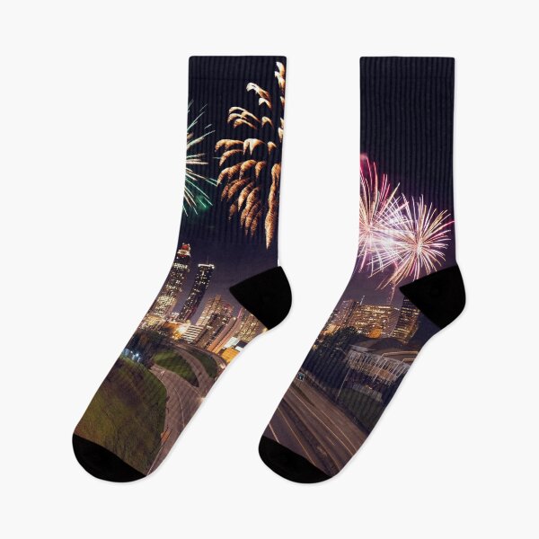 Item preview, atlanta skyline with fireworks designed and sold by franckreporter.