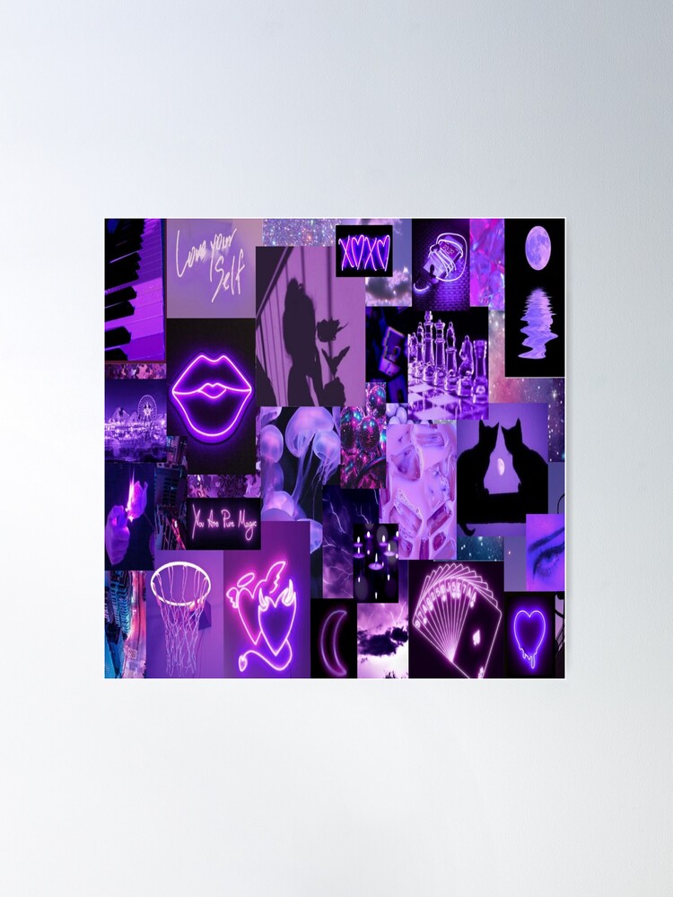 Purple Aesthetic  Poster for Sale by LunaandCo