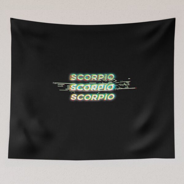 Item preview, Futuristic Scorpio Glitch Effect Zodiac Sign Text designed and sold by Cefani Musk.