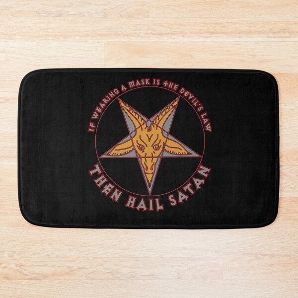 Item preview, Wearing a mask is devils law hail satan designed and sold by AllLeftSides42.