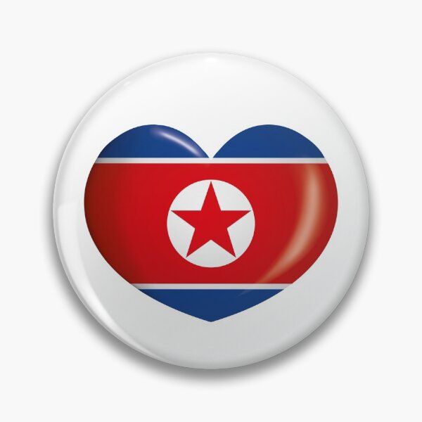 Item preview, Icon representing heart button flag of North Korea. Ideal for catalogs of institutional materials and geography designed and sold by LucianoCosmo.