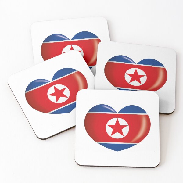 Item preview, Icon representing heart button flag of North Korea. Ideal for catalogs of institutional materials and geography designed and sold by LucianoCosmo.