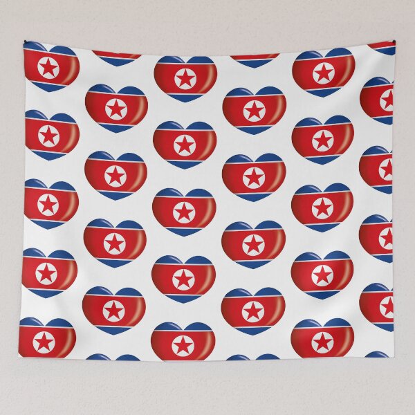 Item preview, Icon representing heart button flag of North Korea. Ideal for catalogs of institutional materials and geography designed and sold by LucianoCosmo.