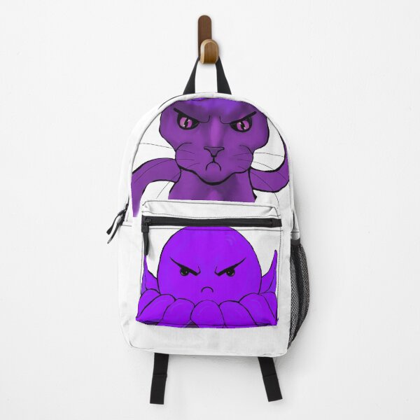 Item preview, gato morado con pulpo morado mal humor fondo blanco designed and sold by ZeroXIII.