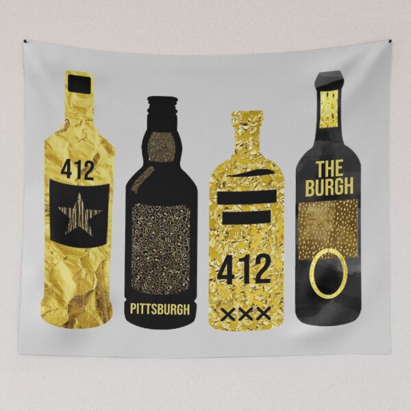 Item preview, pittsburgh 412 alc bottles designed and sold by Julia Santos.