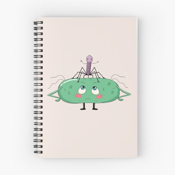 Item preview, angry bacterial cell with a cute bacteriophage designed and sold by Dreamy@.