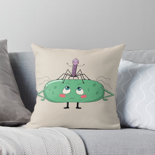 Item preview, angry bacterial cell with a cute bacteriophage designed and sold by Dreamy@.