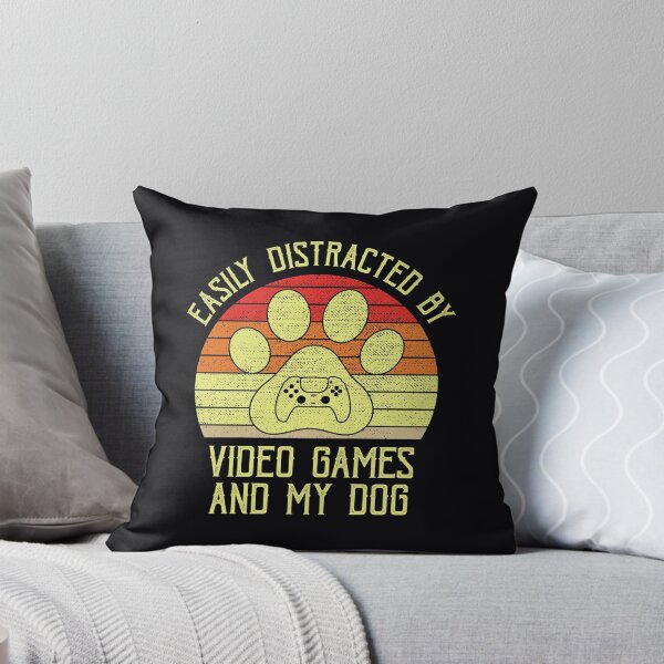 Item preview, "Easily Distracted By Video Games And My Dog" . . . I love to play exciting video games. And my dog likes to play also.  designed and sold by JoelsCorner.