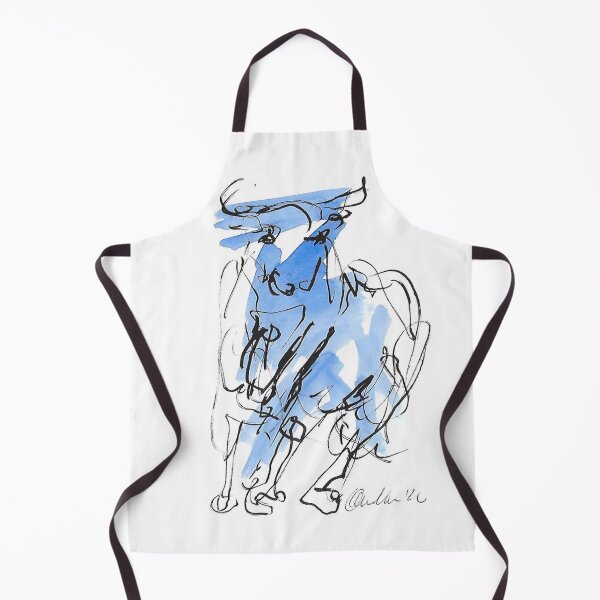 Item preview, A bull in blue designed and sold by Nicole Leidenfrost.
