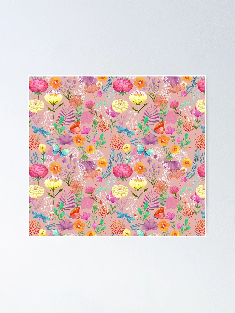 Thumbnail 1 of 3, Poster, Flower Pattern designed and sold by PrintedDesign.
