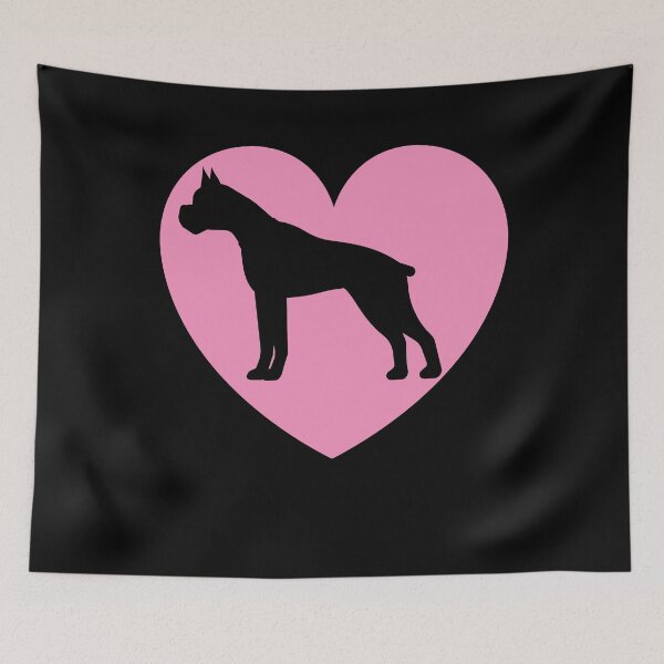 Item preview, boxer dog art heart boxer dog lover valentines day designed and sold by alaechamlal.