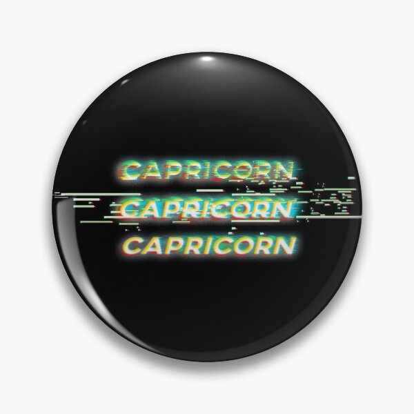 Item preview, Futuristic Capricorn Glitch Effect Zodiac Sign Text designed and sold by Cefani Musk.