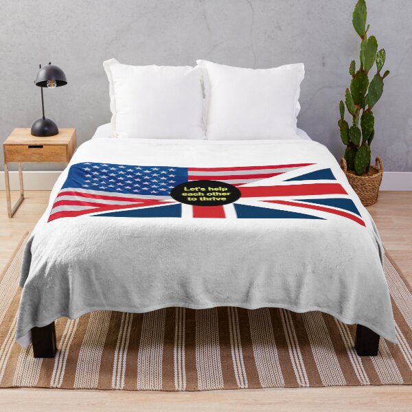 Item preview, Lets help each other to thrive US and UK flags designed and sold by Jack Cox.